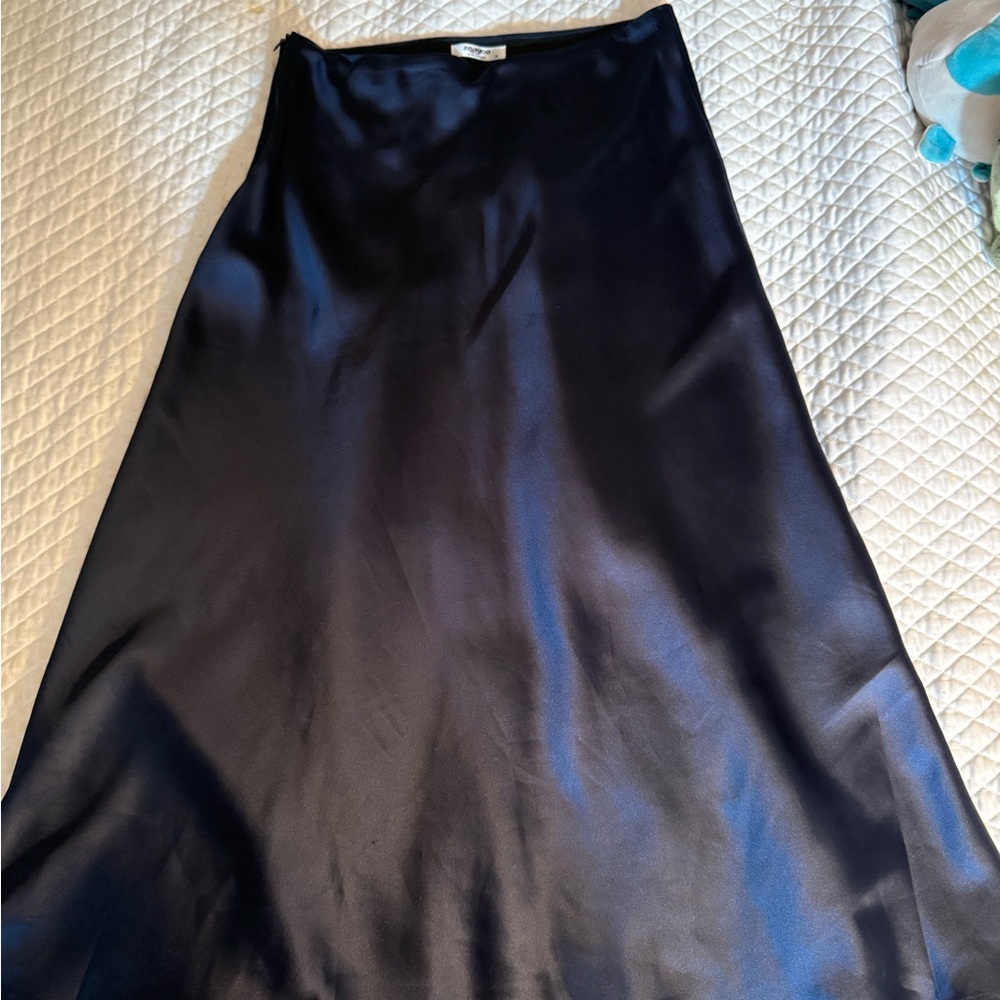 Women’s Satin A-Line Skirt - Navy